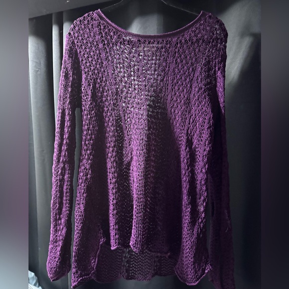 Grace & Lace Purple Knit Sweater - Picture 2 of 4